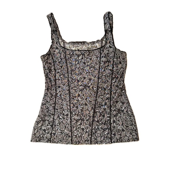 Vintage floral glam corset blouse - Picture 1 of 2